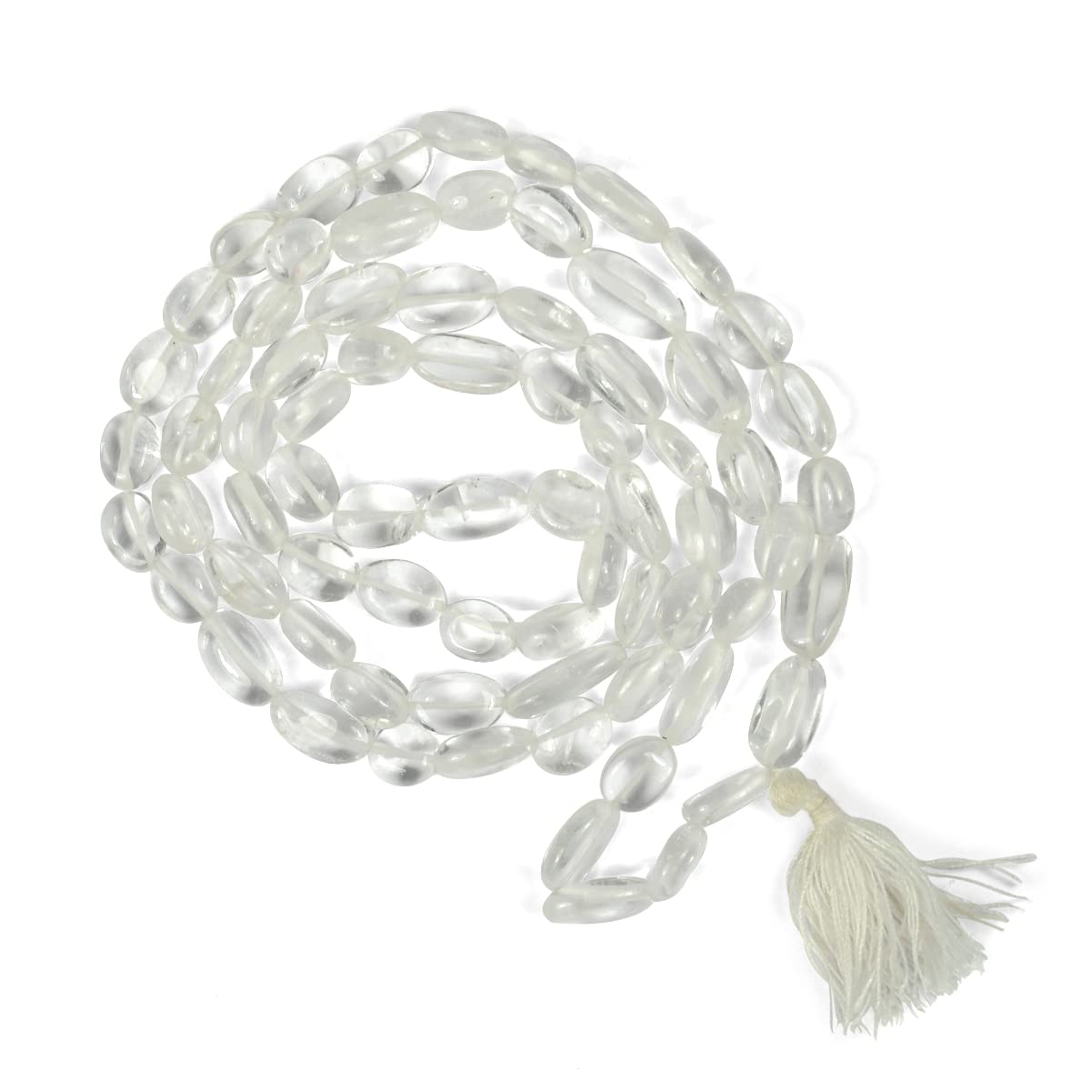 Reiki Crystal Products Natural Sphatik Clear Quartz Mala Oval Beads Original Crystal Stone Mala for Reiki Healing and Crystal Healing Stone (Color : Clear) (B07L6XDTP9) Amazon Price History, Amazon Price Tracker