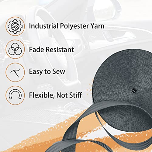 Image of Polyester Webbing Strap 16+Colors - 1 inch&1.5 inch&1.9 inch - 16.5 25 33 55 Yards Heavy Duty Webbing Roll, Flat Webbing Strap for Indoor&Outdoor Gear, Climbing, DIY Crafting, Repairing