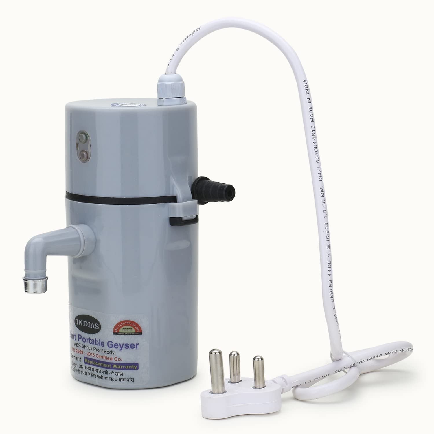 Portable Geyser for Home, Bathroom, Kitchen, Clinic, Salon, etc Hot water in 6sec (Grey)-image-1