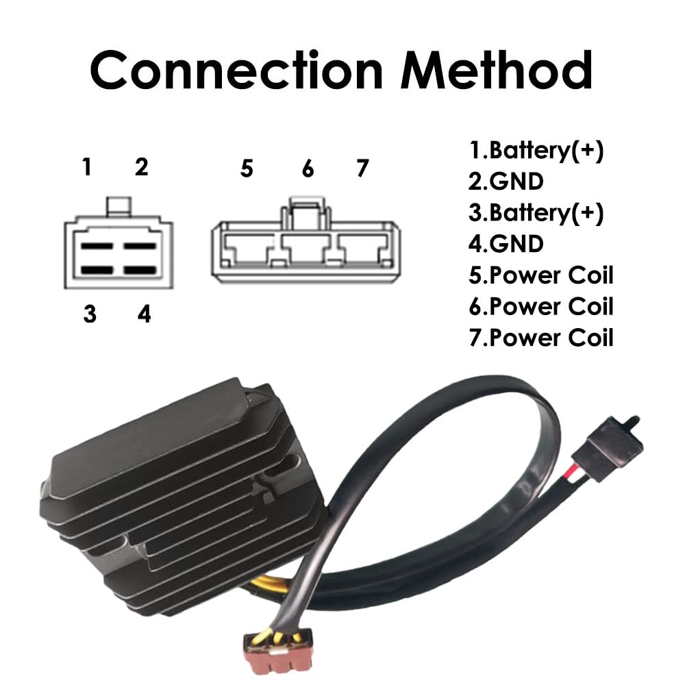 MACHSWON Rectificador regulador de voltaje, rectificador regulador de voltaje de motocicleta, compatible con Piaggio X8 250 compatible con Aprilia Sprint 400 500