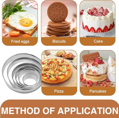 Image of Round Cookie Cutter Set (12 pcs) - Stainless Steel Baking Molds for Cookies, Biscuits & Pastry | Durable Commercial-Grade Metal Cutters for Baking & Kitchen Use