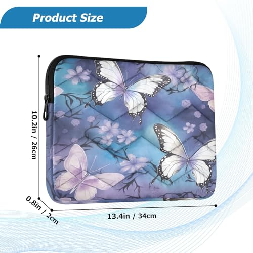 Funda para portátil 13-14 pulgadas diseño mariposas impermeable miniatura 3