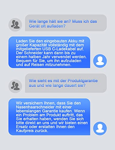Nasenhaartrimmer Paonies USB wiederaufladbar für präzise Pflege
