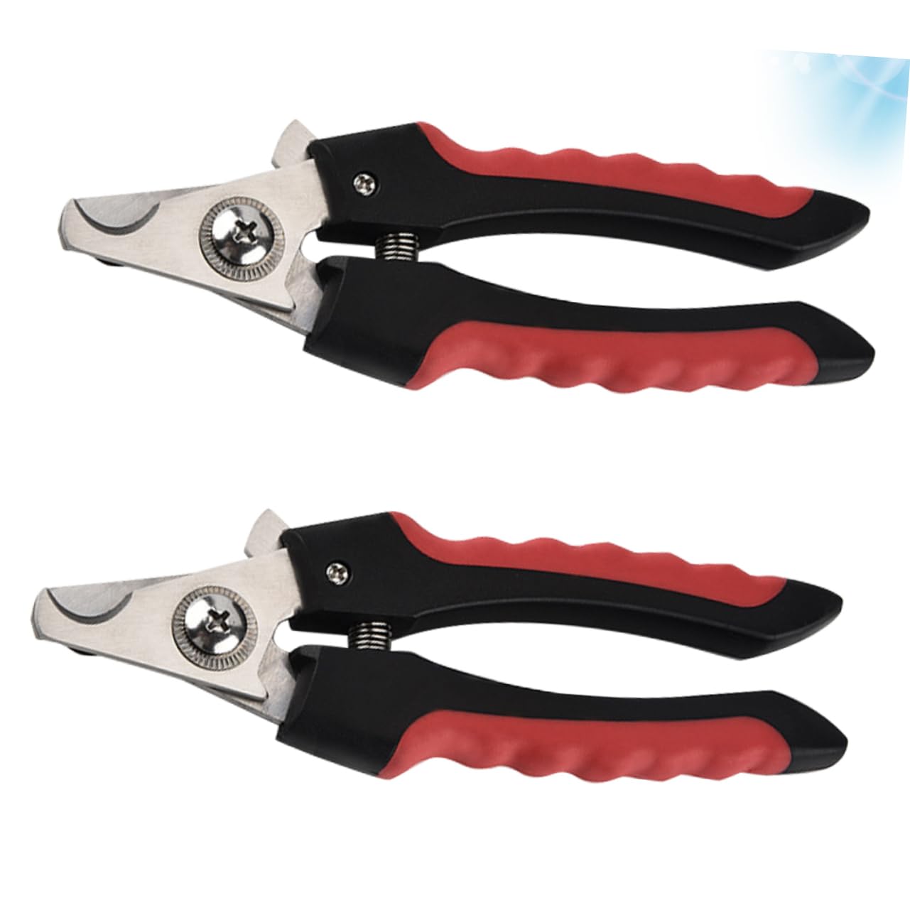 Baluue 2pcs Pet Nail Scissors Stainless Steel Nail Clippers