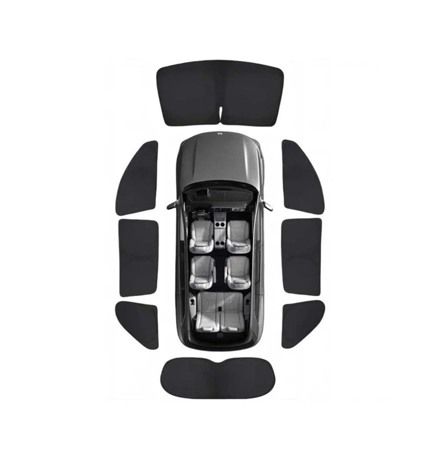 Parasol para Tesla Model Y 2026 de 6 plazas con aislamiento premium de techo 7