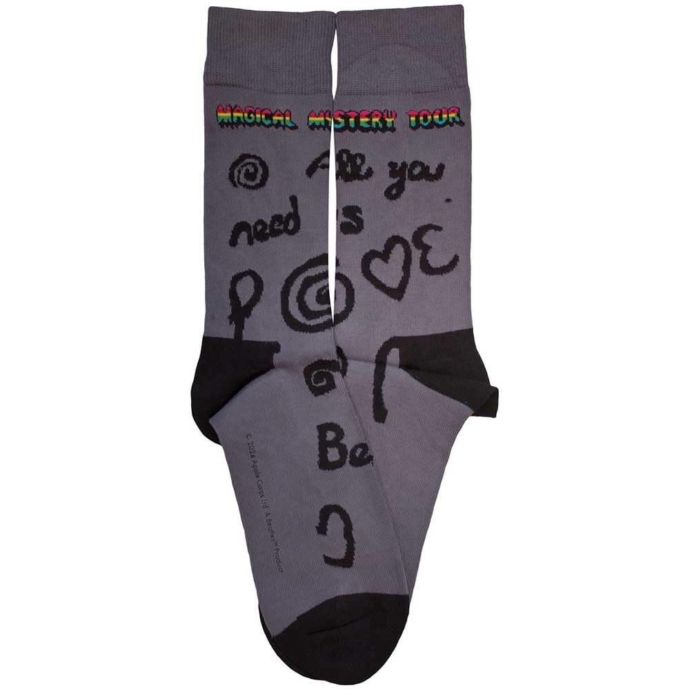 Rock Off officially licensed products The Beatles Magical Mystery Tour All You Need Is Love Ankle Chaussettes Size One Size - Les Beatles, Paul McCartney, John Lennon, RIngo Starr, George Harrison Rock Off officially licensed products The Beatles Magical Mystery Tour All You Need Is Love Ankle Chaussettes Size One Size