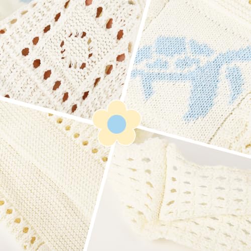 Image of PALAY Crochet Tote Bag Shoulder Bag Floral Hand Bag Hollow Out Bag Casual Tote Bag Multi-Purpose Crochet Travel Tote Bags for Women Office Use, College