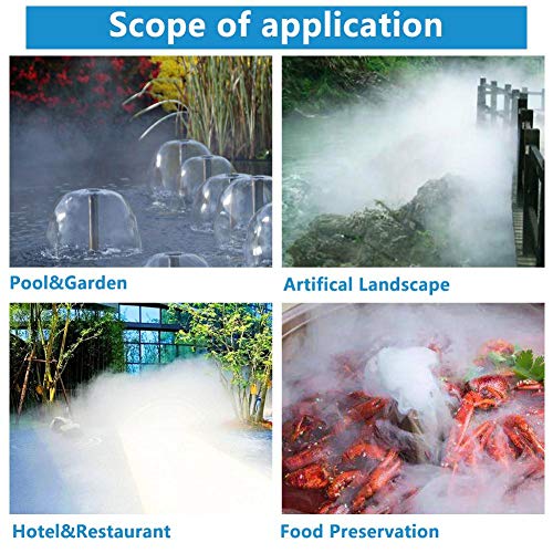 Niome 6 Head Ultrasonic Mist Maker Fogger, Mist Maker Fogger Air Humidifier W/Transformer For Industrial Scenic Agriculture Greenhouse Hydroponics Garden/Lawn/Pond #TOP6