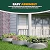 Utopia Home Galvanized Raised Garden Bed Kit 2x2x1 Ft, Planter Box Round Raised Garden Beds Outdoor, Easy Assembly Metal Raised Bed for Gardening Vegetables, Fruits, Flowers, Pack of 3, Silver #5