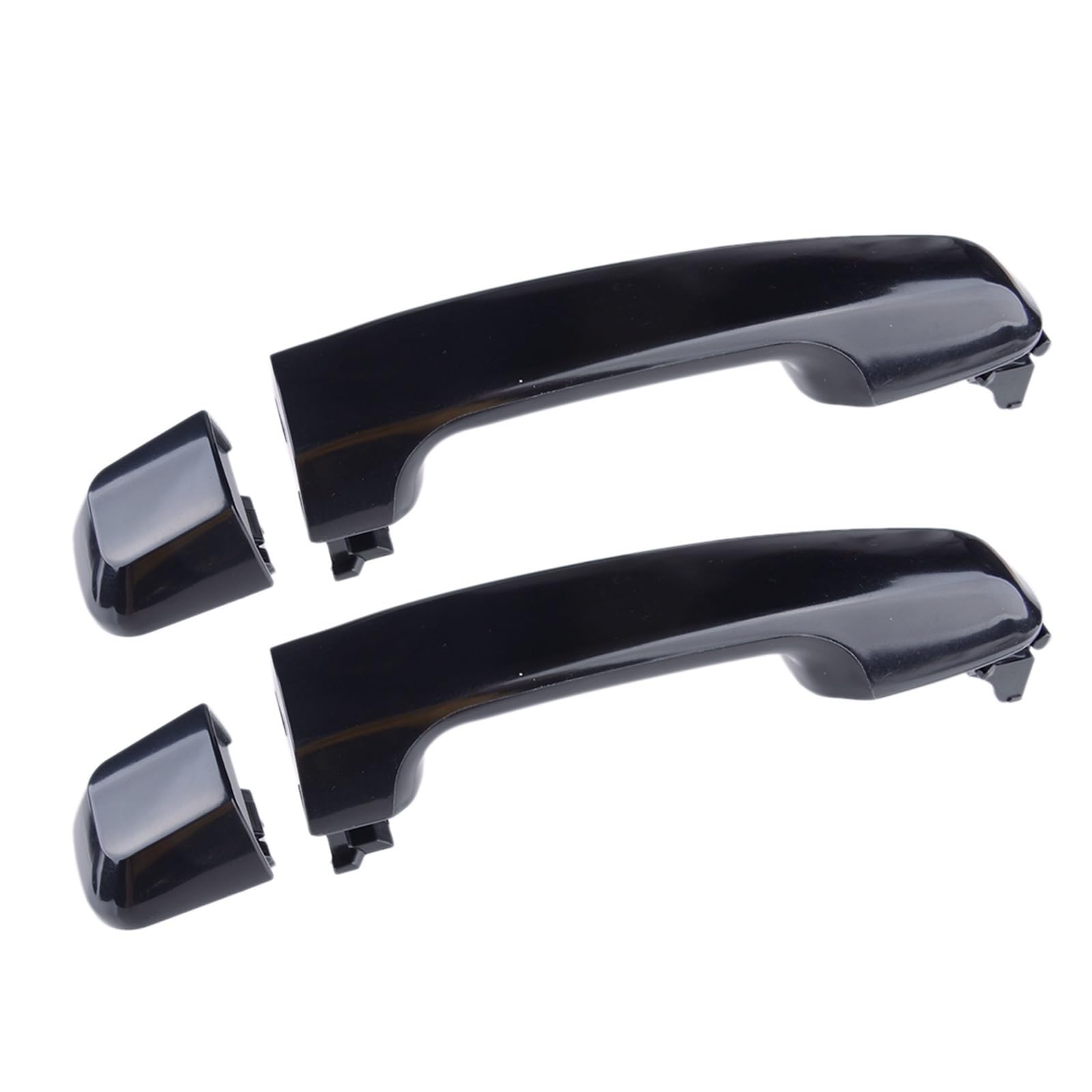 NingRuiBhd Car Sliding Outer Door Handle for Toyota for Land for Cruiser for Prado for J150 Series 2009-2020 Black 1 Pair Rear Outer Door Handle Plastic