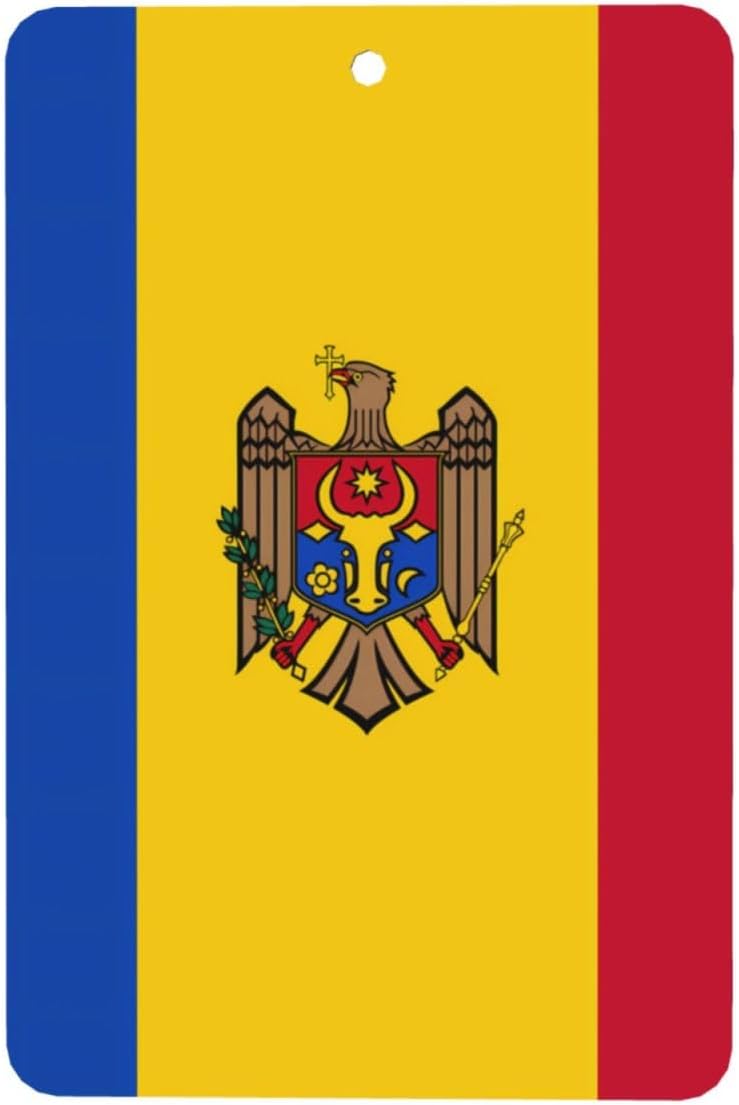 Flag Of Moldova Car Air Fresheners Cards - 6 Pieces,Cardstock Scented Decor For Cars,Bedrooms, Closets