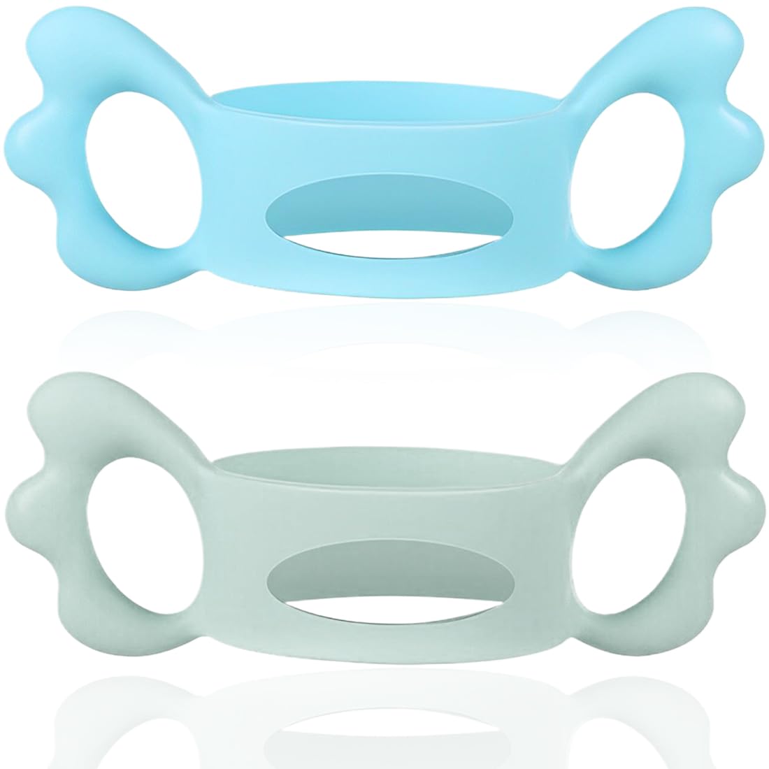 ZKGYUS 2 pcs Impugnatura Per Biberon, Manico Per Biberon Silicone, Maniglia per Biberon in Silicone, Manici per Biberon a Collo Largo, Manici per Biberon in Silicone per Bambini con Design a Presa