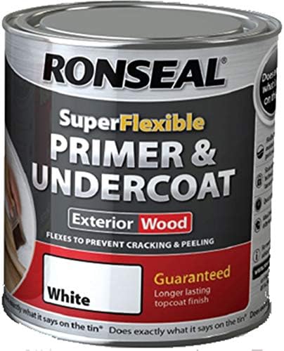 Ronseal RSLEWPWHI750 750ml Super Flexible Wood Primer and Undercoat - White