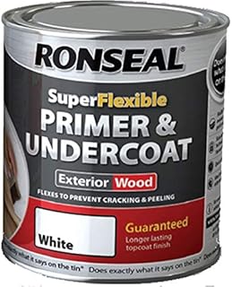 Ronseal RSLEWPWHI750 750ml Super Flexible Wood Primer and Undercoat - White