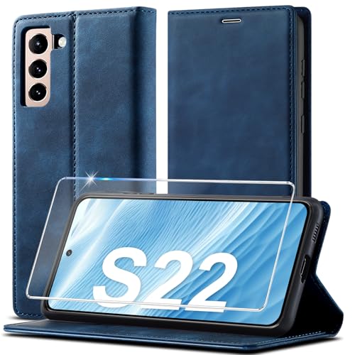 Étui de protection amélioré pour Samsung Galaxy S22 en cuir véritable