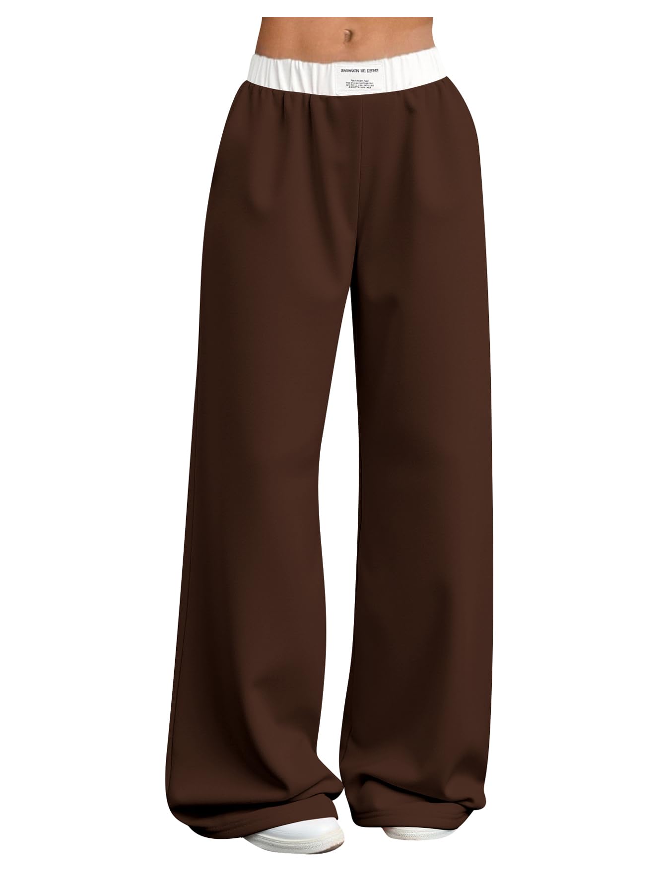 RoseSeek Girl's Wide Leg Baggy Sweatpants Patched Track Pant Joggers Trendy