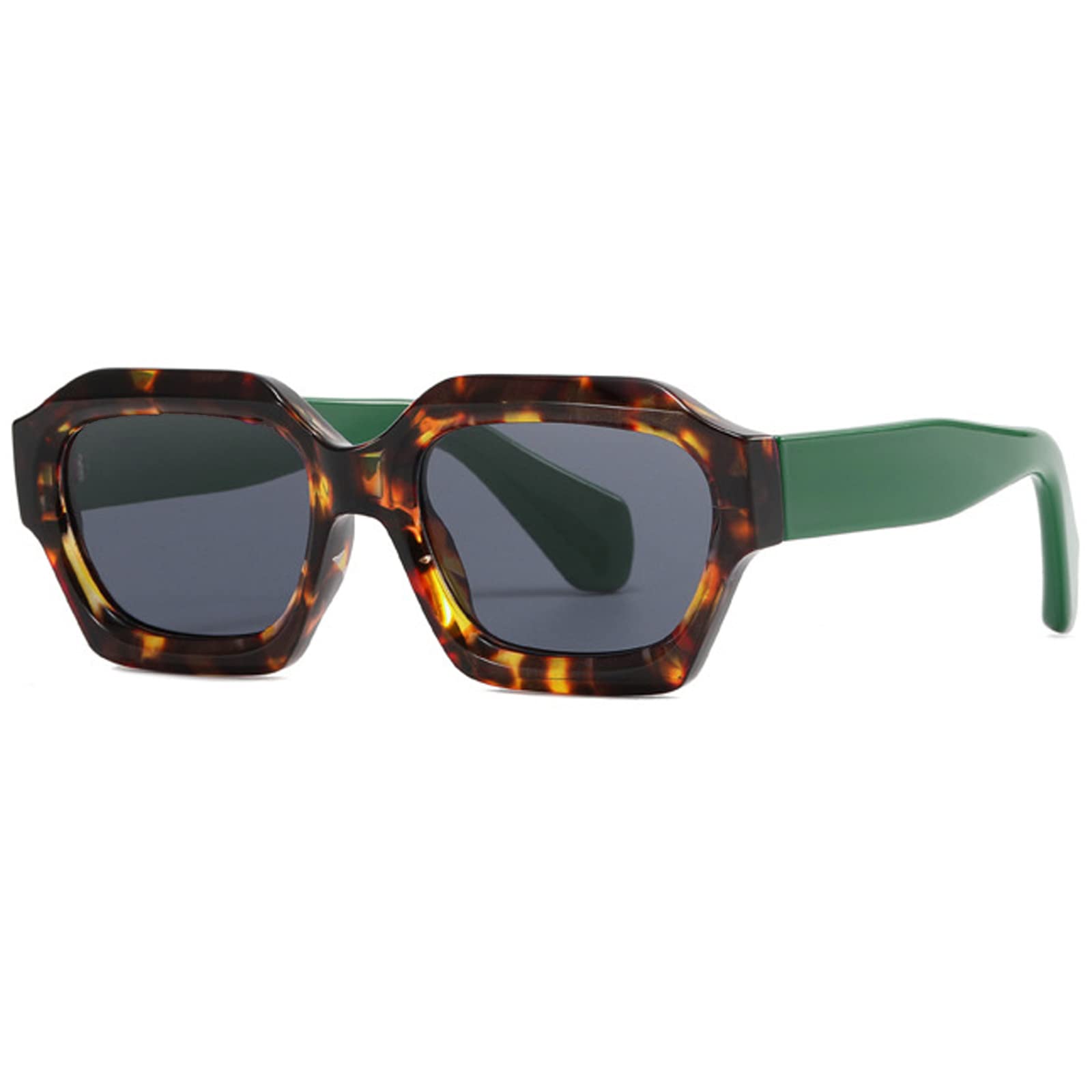 SHEEN KELLY gafas de sol hexagonales retro gruesas hombres y mujeres moda súper grandes, cuadradas, gruesas, negras de los años 90 gafas oscuras