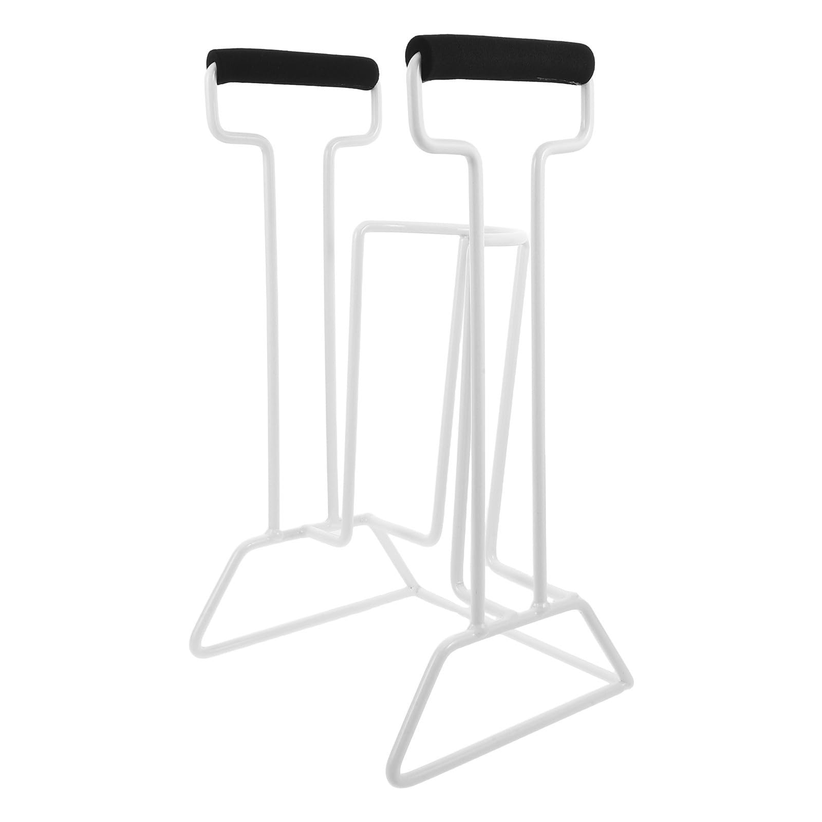 FRCOLOR Dispositivo per Indossare Calze con Manico Regolabile senza Piegarsi e Supporto Stabile in Ferro e Plastica per Anziani Accanto al Letto in Sedia a Rotelle