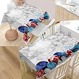 BTKNOO Tovaglia su Misura di Buon Natale Quadrato di Babbo Natale/Tovaglia Rettangolare pe...