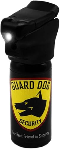 Guard Dog Security - Spray de pimienta para autodefensa, luz LED integrada, con tapa de seguridad, 2 oz