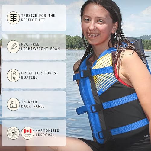 Image of Stohlquist Fit Youth Life Jacket - Coast Guard Approved, High Mobility PFD, Buoyancy Foam, Fully Adjustable for Children Around 75-125 lbs