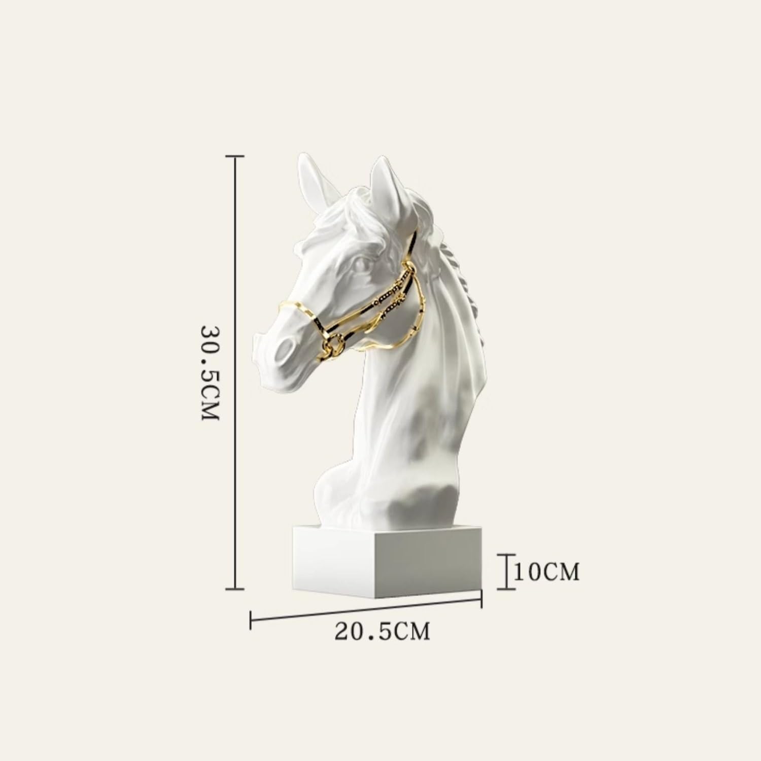 Décoration Art Horse Ornaments Resin Sculpture Light Luxury Living Room Wine Cabinet Office Display Decoration(Noir)