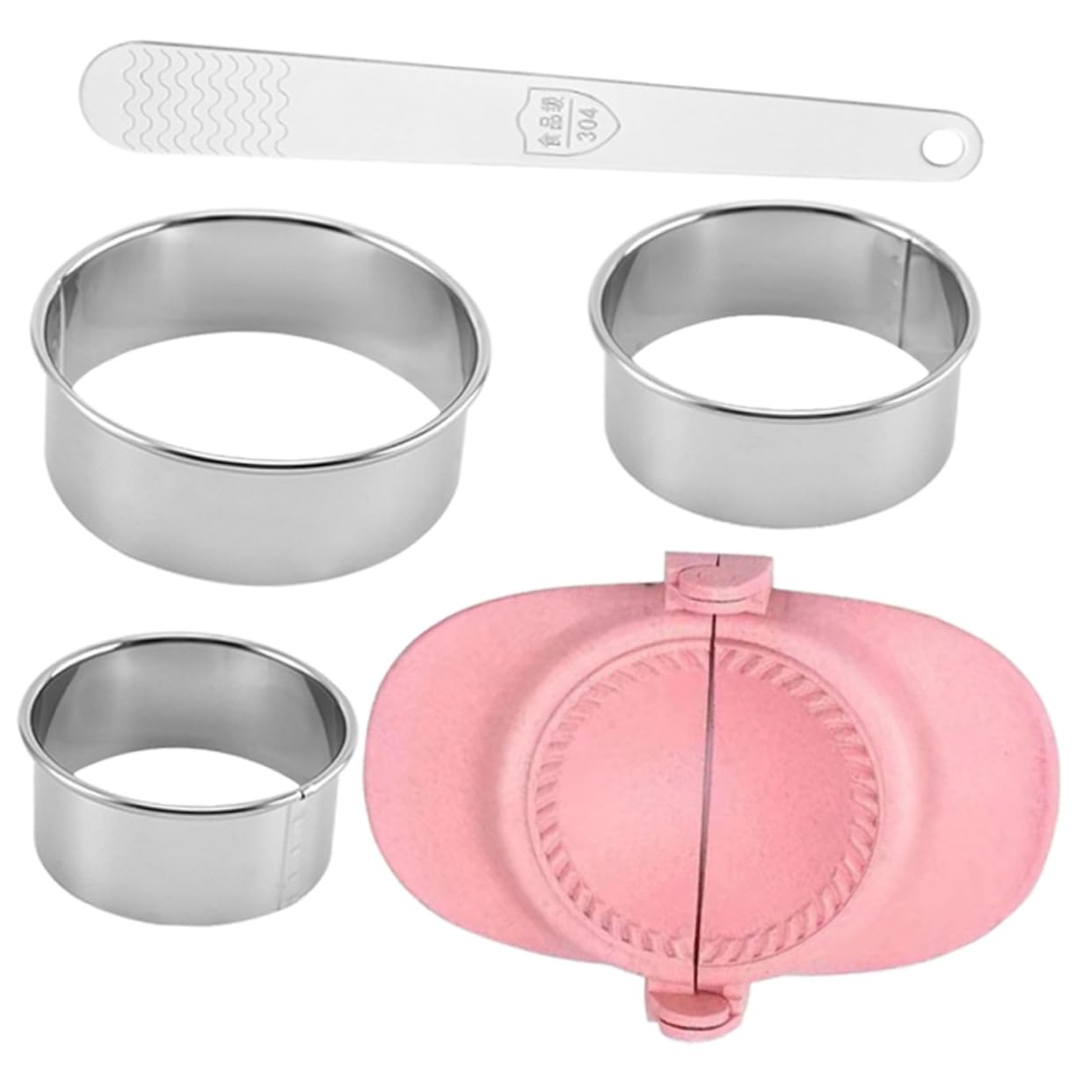 OUNONA 1 Set Dumpling Machine Set Maker Dumpling Cutter Kitchen Dumpling Making Tool Wear- Dumpling Press Compact Dumpling Empanada Press Stainless Steel