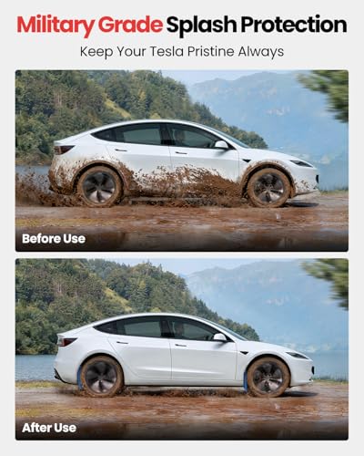 Image of REEVAA Tesla Model 3 2017-2023 Mud Flaps Accessories, Set of 4