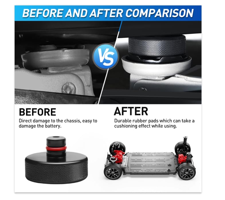 Image of Lifting Jack Pad for Tesla Model 3 /S /X /Y, 4 Pucks with Storage Case, Accessories for Tesla Vehicles
