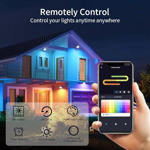 Image of 12 inch Smart Decorative Lamp, Light Painting, Recessed Ceiling Light, Compatible with Alexa, Google Home, for Bedroom, Study, Living Room Voice /Remote /App Controls,Smart Ceiling Light.