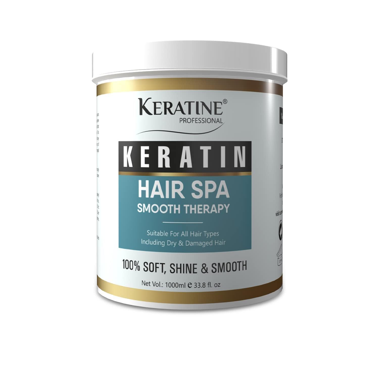 Keratin Hair Spa Smooth Therapy Treatment | 1000ml Deep Conditioner for Dry, Damaged & Frizzy Hair | Intensive Repair for All Hair Types-image-29