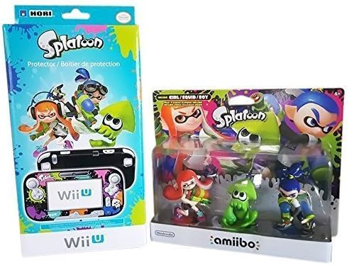 Splatoon Bundle Amiibo 3 Pack & Hori Splatoon Protector for Nintendo Wii U