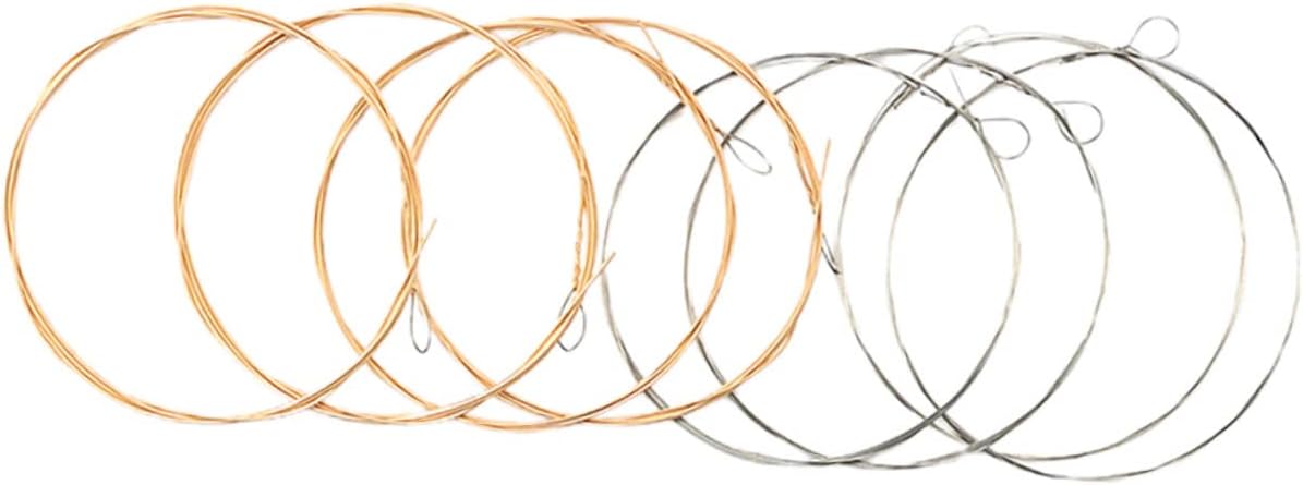 Toyvian 32pcs Mandolin Replacement Strings Steel Mandolin Strings Comfortable Balance for Accessories