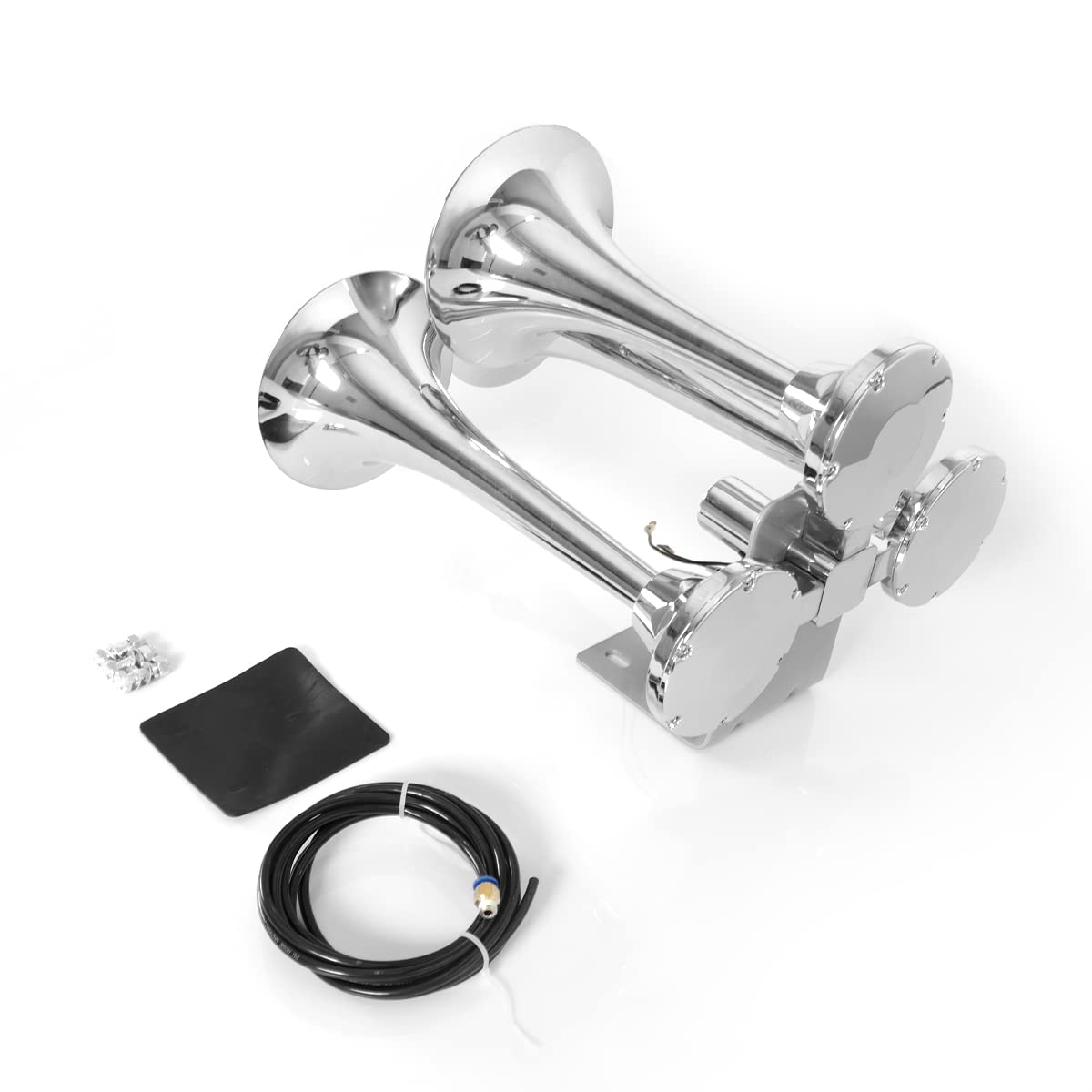 Klaxon à Air Double Trompette 150 DB – 12-24V Pour Voiture, Camion, Bateau, Avec Électrovanne
