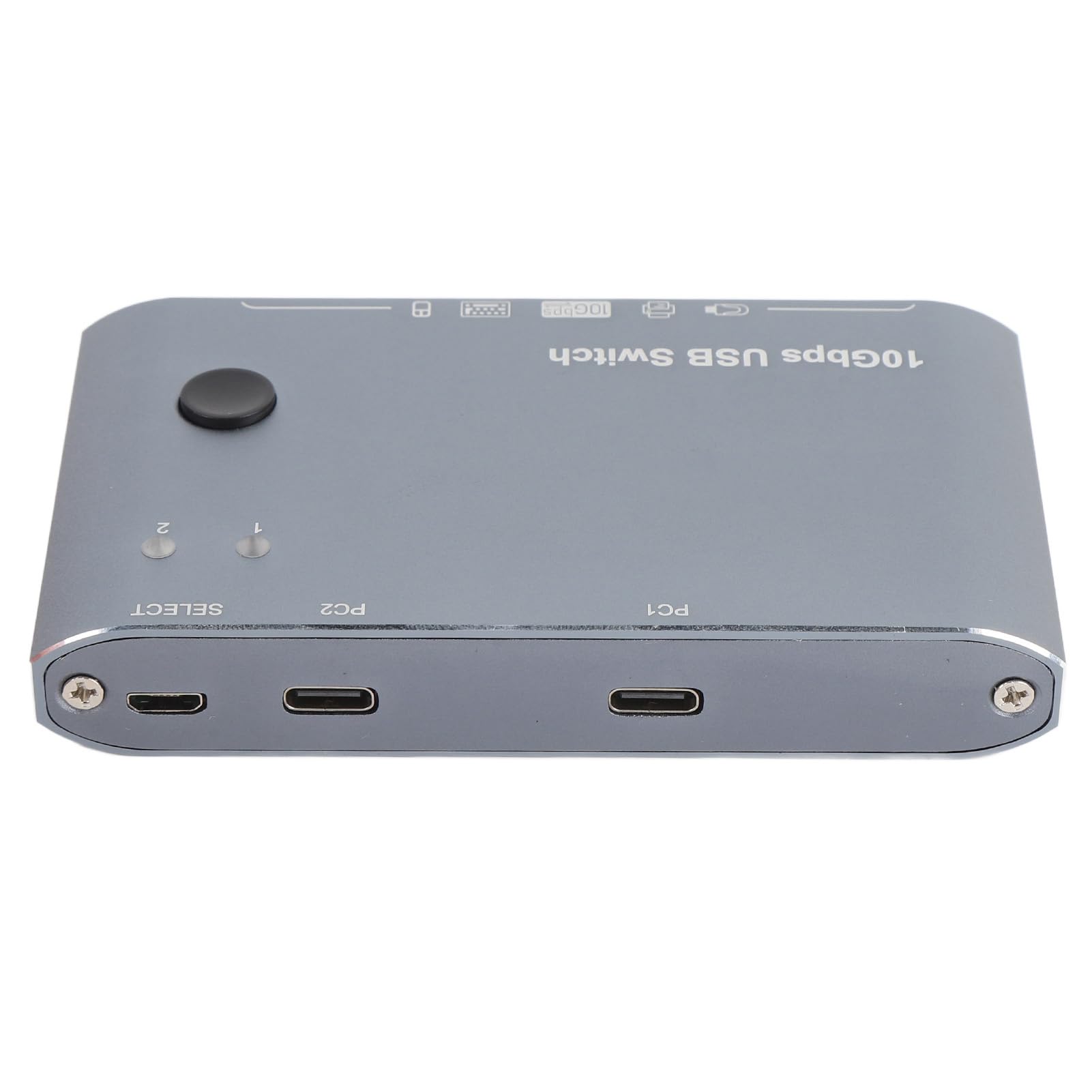 ASHATA Adattatore switch USB 10Gbps trasferimento dati 4 porte hub per PC portatile, selettore commutatore USB per impiegati in ufficio