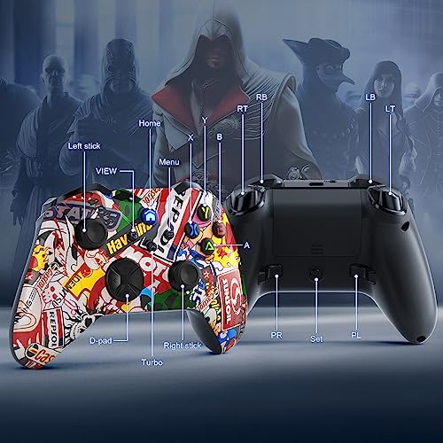 Image of Dinosoo Street Fire Replacement Gamepad for Xbox One, Xbox Series X|S, Wireless Controller with Macro & Dual Vibration, Built-in Audio Jack