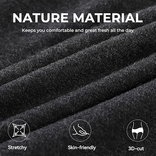 Image of BAMBOO COOL Womens BoyShorts Underwear Seamless Boxer Briefs Mid Rise Full Coverage Breathable Stretch Ladies Panties 5 Pack
