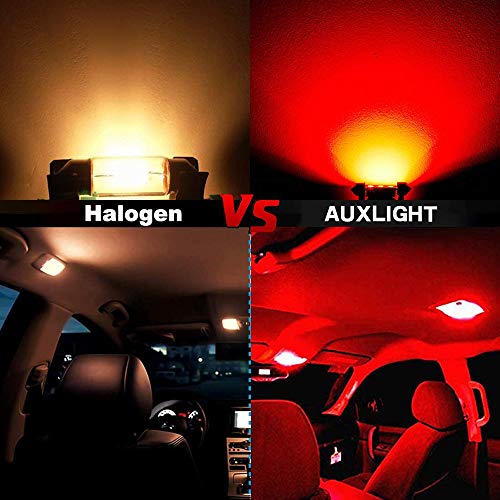 Bombillas LED AUXLIGHT Rojo brillante 29MM Pack de 6 miniatura 4