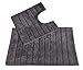 Produktbild Allure Bath Fashions WC-Vorleger-Set aus 100 % Luxus-Baumwolle, 2-teiliges Bad-Set in Anthrazit