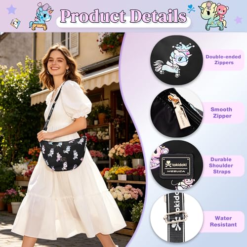 Image of Tokidoki Unicorno Nylon Crossbody Bag Cartoon Shoulder Bag for Women Phone Bag Purse Wallet Credit Card Gift for Women Girls