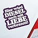 Autocollant pour Voiture dans Votre Couleur de Votre Choix - Le Diesel est Encore brûlé avec Amour. Environ Autocollant pour Voiture 11 x 10 cm