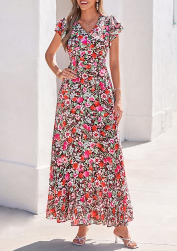 Image of PRETTYGARDEN Womens Summer Boho Floral Maxi Dress