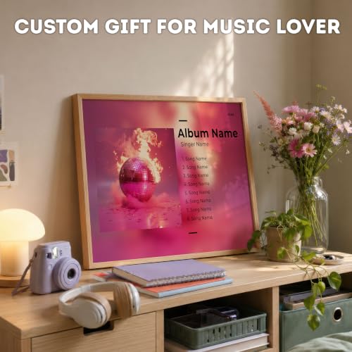 Image of Fardes Custom Album Cover Posters, Landscape Music Wall Art, Custom Song Lyric Wall Decor, Personalized Gift for Girlfriend, Boyfriend