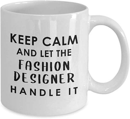 Miniatura 2 de Gifts Idea for Fashion Designer Coffee Mug Tea Cup - Keep Calm and Handle It - Textile Artist Designing Clothing Stylist Industry Funny Cute Gag