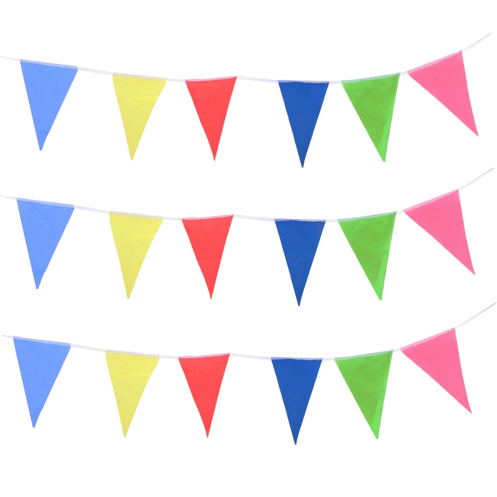 Unomor 260Feet Multicolor Pennant Banner Bunting Flags for Party Decorations, Birthday, Festivals Decorations