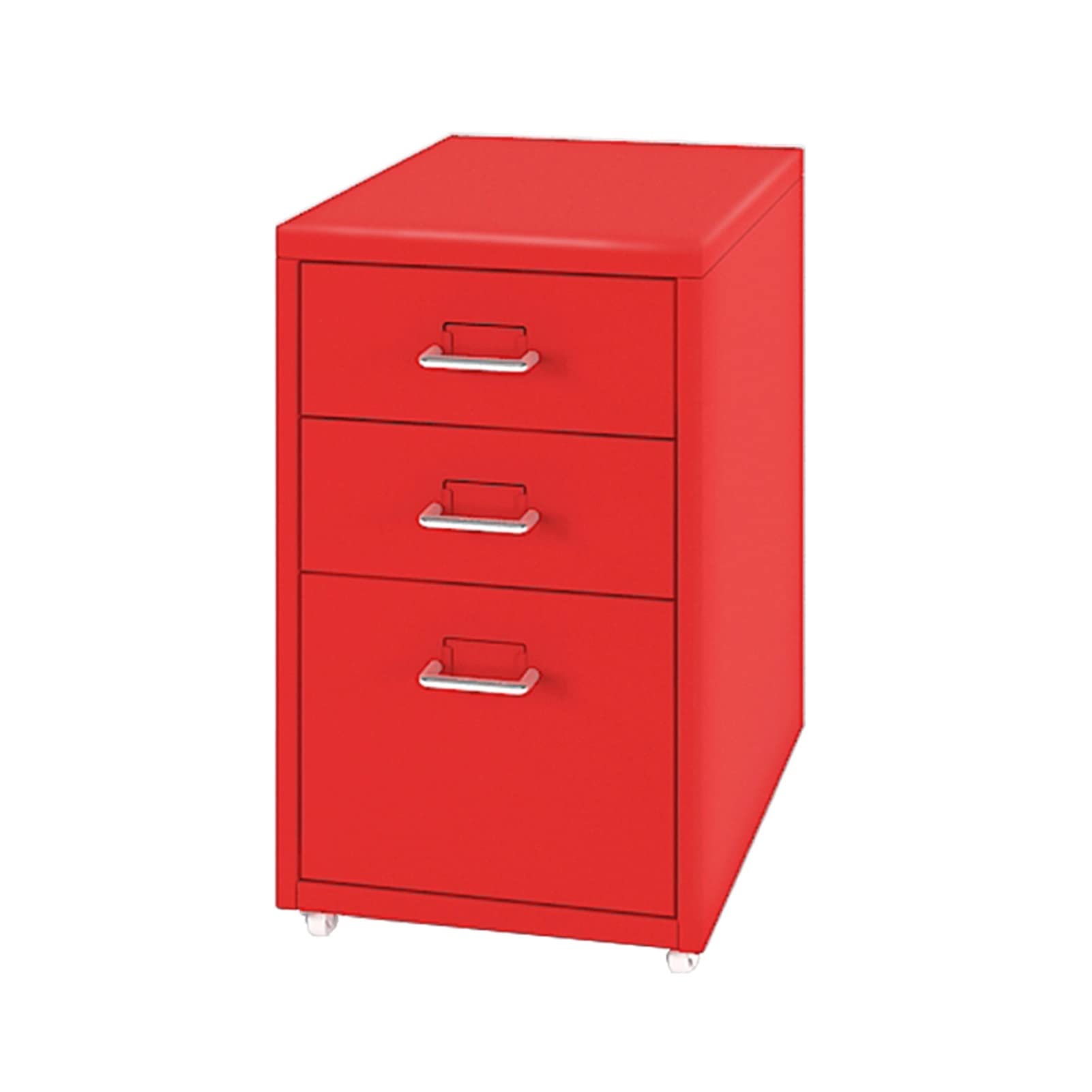 ASerZenith 3 Drawer Mobile File Cabinet For Office Storage And Organization Low Profile Design With Lockable Drawers For Home Or Office Use,D