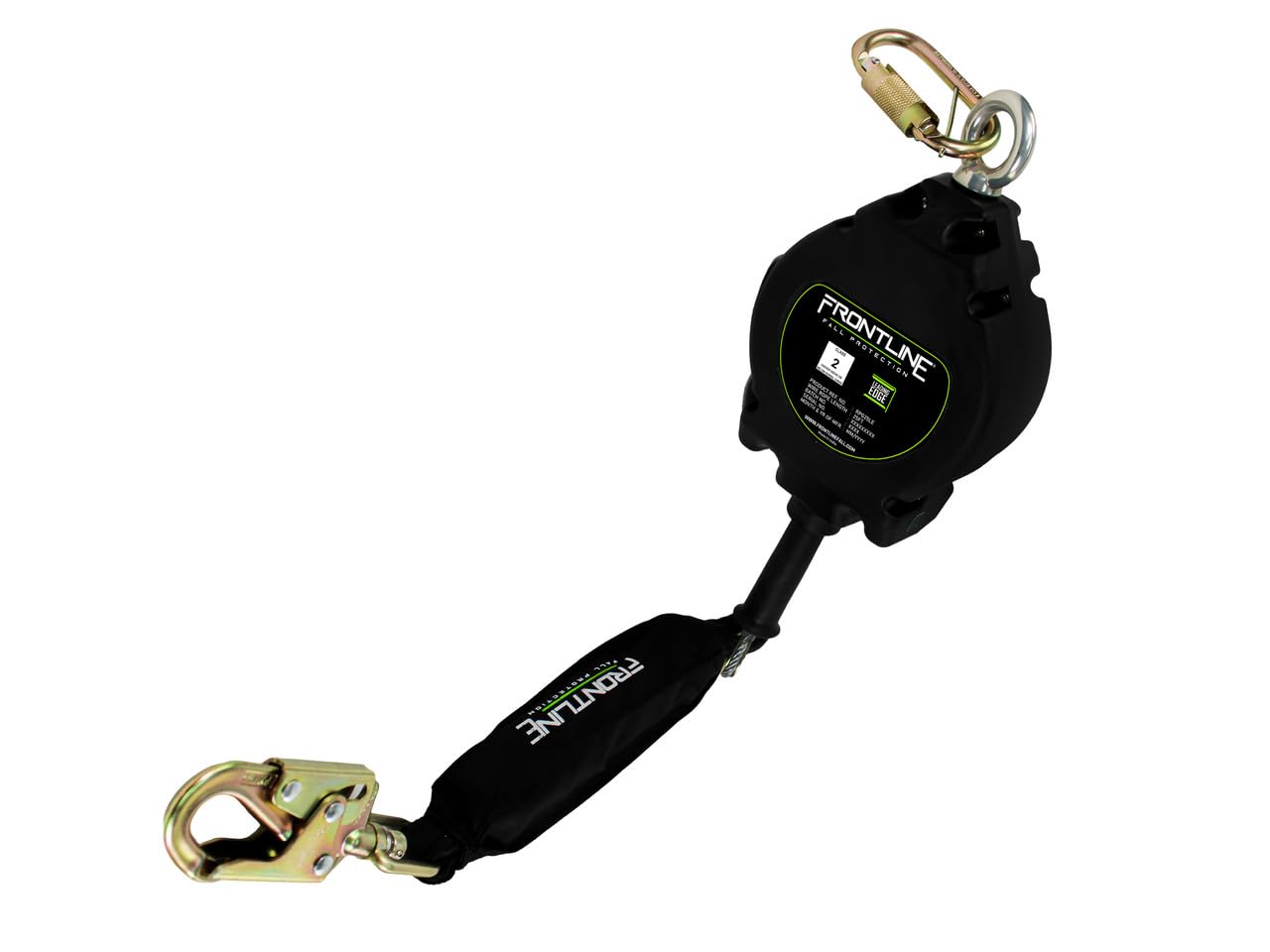 Frontline RPG50LE Leading Edge Cable Single Leg 50' SRL with Steel Snap Hook End | OSHA & ANSI Compliant| Galvanized Steel Retractable Lifeline/Safety Yoyo