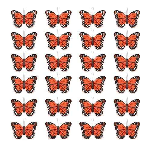 Papillons artificiels HNH1104M en soie pour une décoration raffinée