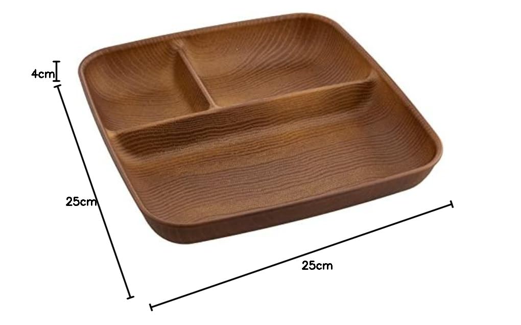 Amazon.co.jp: 正和 Showa NH home 仕切り皿 木目 樹脂 スクエア ワン