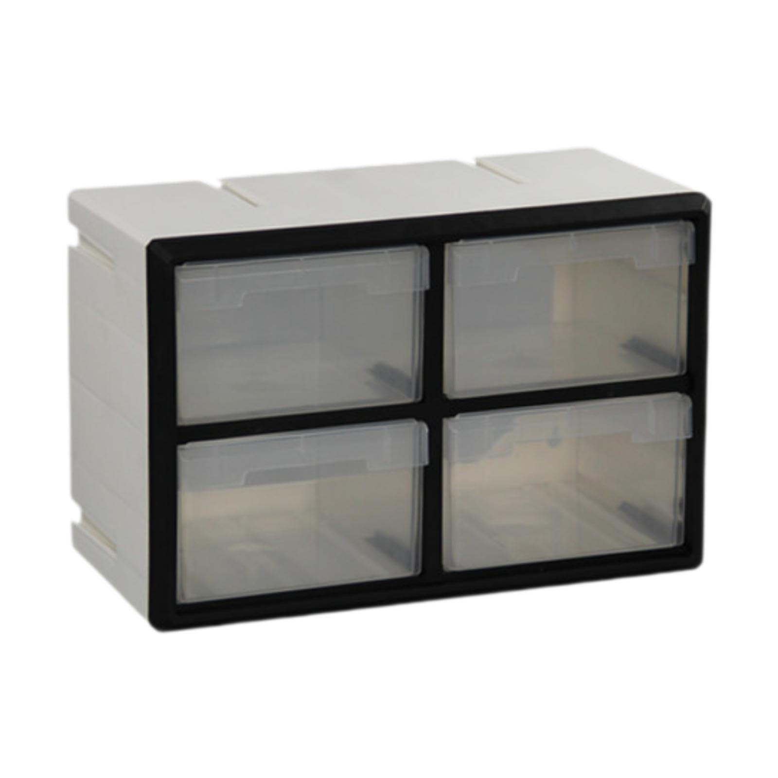 Cajonera con Cajones, Caja de Almacenamiento para Herramientas Y Accesorios, Equipo Multifuncional de Material PP, Ideal para El Baño, Taller Y Bricol, 4 Cajones